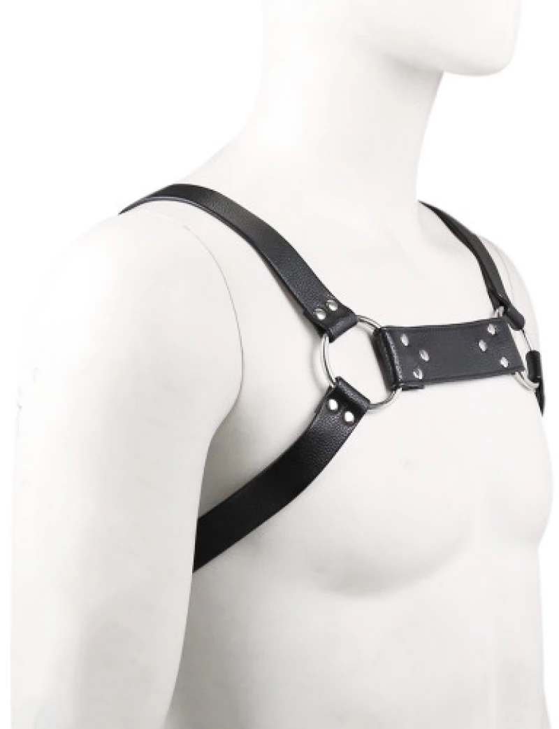Bulldog leather chest harness