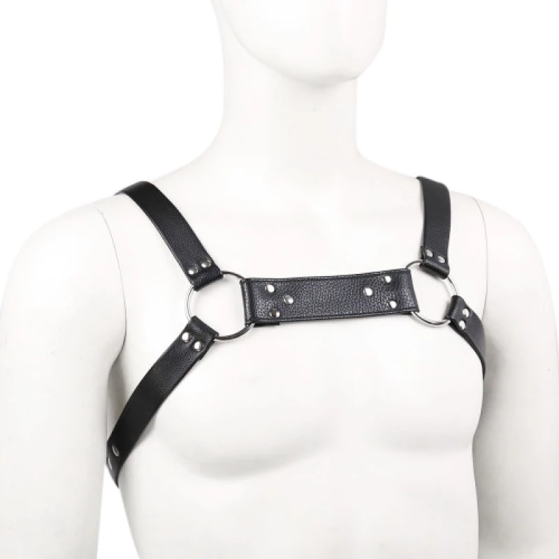 Bulldog leather chest harness