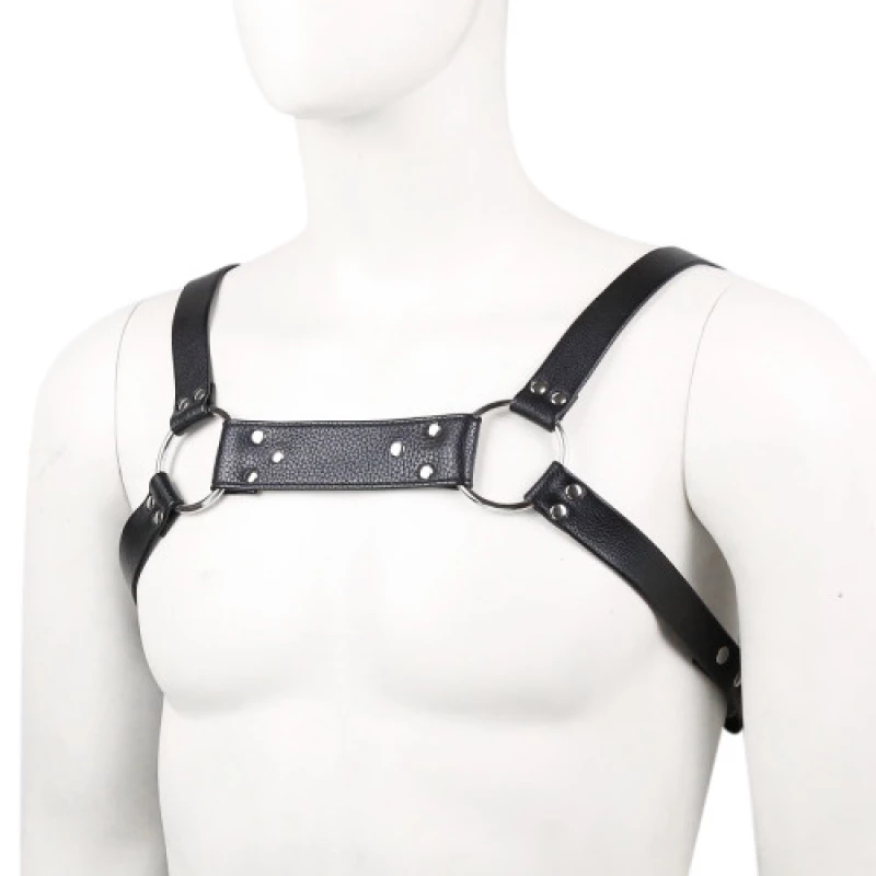 Bulldog leather chest harness