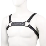 Bulldog leather chest harness