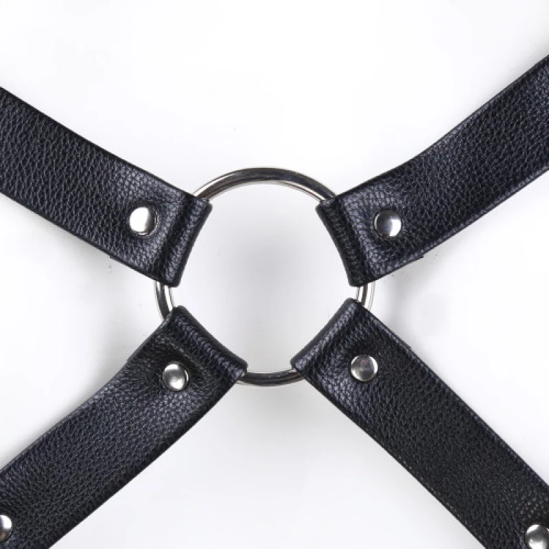 Bulldog leather chest harness