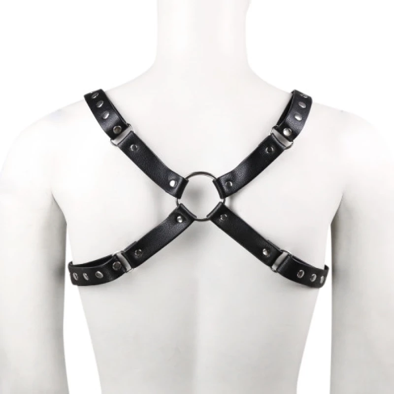 Bulldog leather chest harness