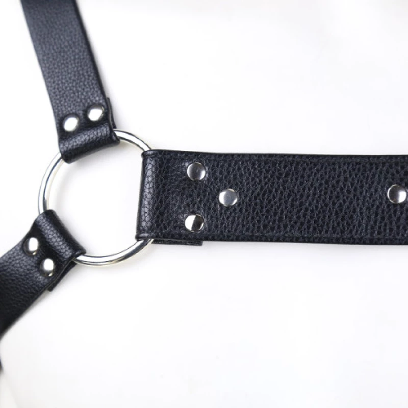 Bulldog leather chest harness