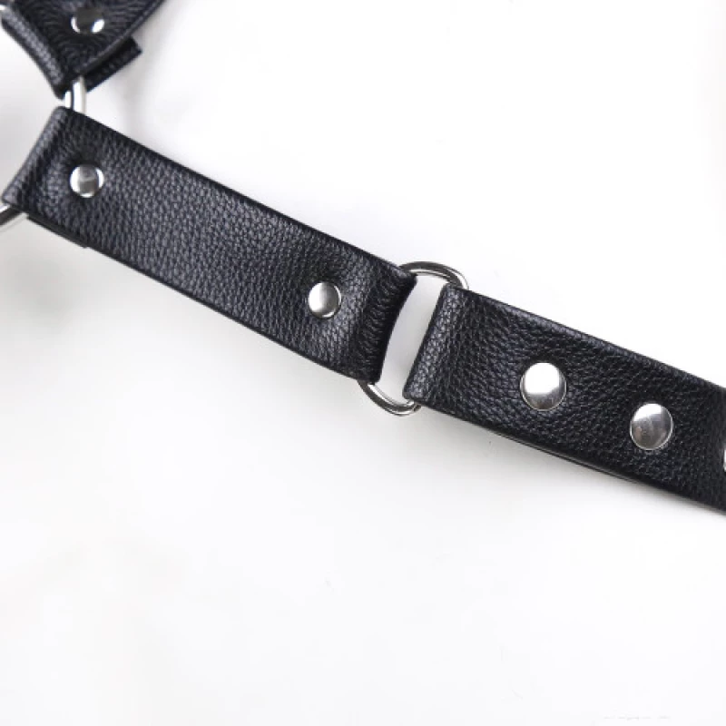 Bulldog leather chest harness