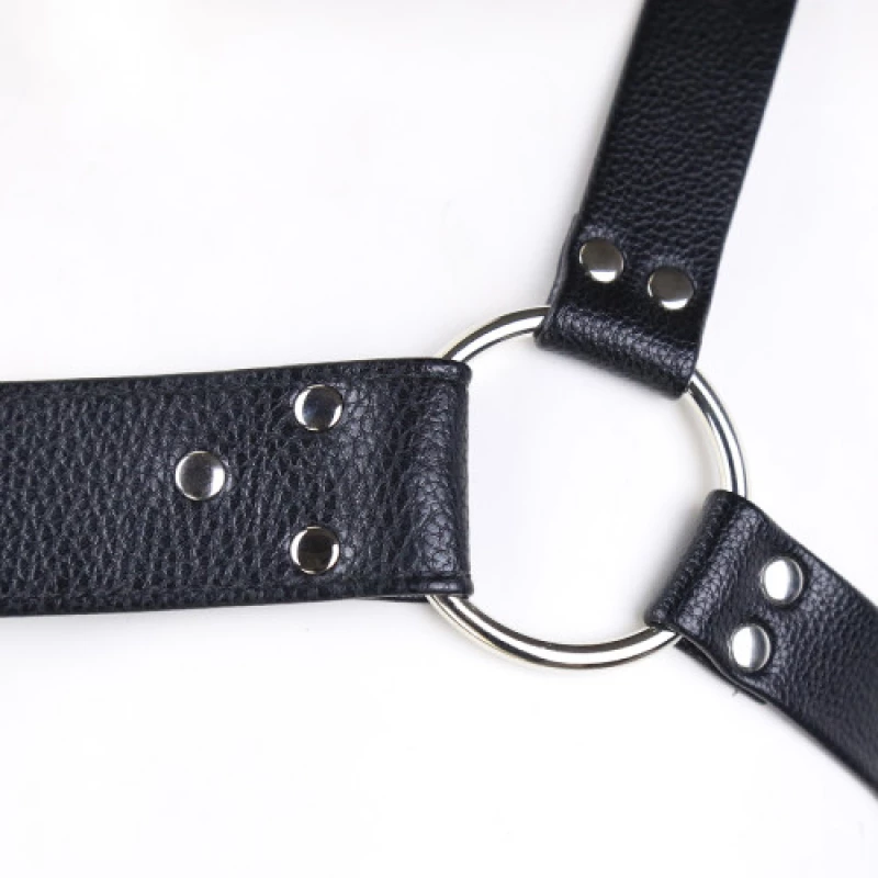 Bulldog leather chest harness