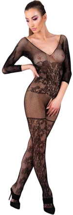 LIVCO CORSETTI FASHION - CELDON BODYSTOCKING CROTCHLESS BLACK ONE SIZE