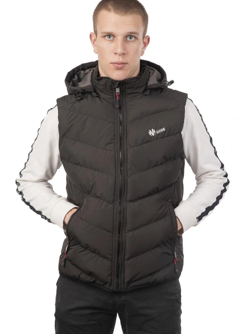 G325 BLACK GILLET VCODE-ΑΝΔΡΙΚΟ ΑΜΑΝΙΚΟ ΜΑΥΡΟ Μαύρο