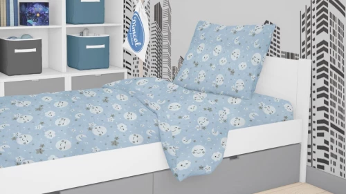 ΣΕΝΤΟΝΙΑ ΕΜΠΡΙΜΕ ΣΕΤ 2 τεμ kids Smile 81 160Χ240 Blue Cotton 100%