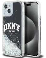 DKNY case for iPhone 15 Plus 6,7" DKHCP15MLBNAEK black HC liquid glitters w arch logo 3666339270766