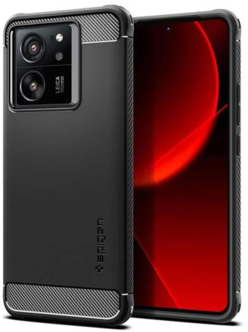Spigen Husa pentru Xiaomi 13T / 13T Pro - Spigen Rugged Armor - Black 8809971224147