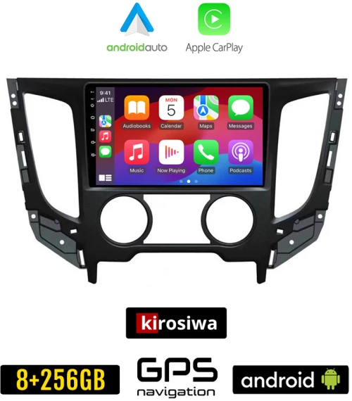 KIROSIWA MITSUBISHI L200 (2015-2019) A/C Android οθόνη αυτοκίνητου 8GB + 256GB με GPS WI-FI (ηχοσύστημα αφής 9" ιντσών OEM Android Auto Apple Carplay Youtube Playstore MP3 USB Radio Bluetooth Mirrorlink εργοστασιακή, 4x60W, AUX)