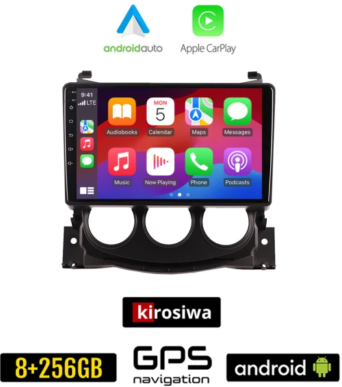 KIROSIWA NISSAN 370Z (2009 - 2012) Android οθόνη αυτοκίνητου 8GB + 256GB με GPS WI-FI (ηχοσύστημα αφής 9" ιντσών Android Auto Apple Carplay Youtube Playstore MP3 USB Radio Bluetooth Mirrorlink εργοστασιακή, 4x60W, AUX)