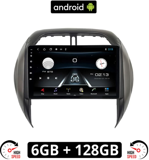 TOYOTA RAV 4 (2000-2006) CLIMA Android οθόνη αυτοκίνητου 6GB με GPS WI-FI (ηχοσύστημα αφής 9" ιντσών OEM Youtube Playstore MP3 USB Radio Bluetooth Mirrorlink εργοστασιακή, 4x60W, AUX)