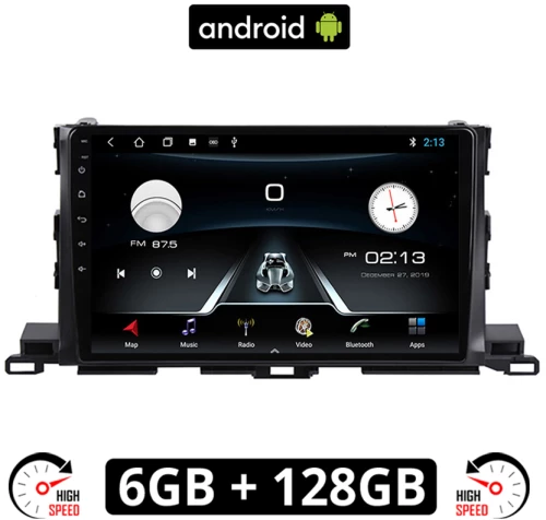 TOYOTA HIGHLANDER (2014 - 2019) Android οθόνη αυτοκίνητου 6GB με GPS WI-FI (ηχοσύστημα αφής 10" ιντσών OEM Youtube Playstore MP3 USB Radio Bluetooth Mirrorlink εργοστασιακή, AUX, 4x60W)
