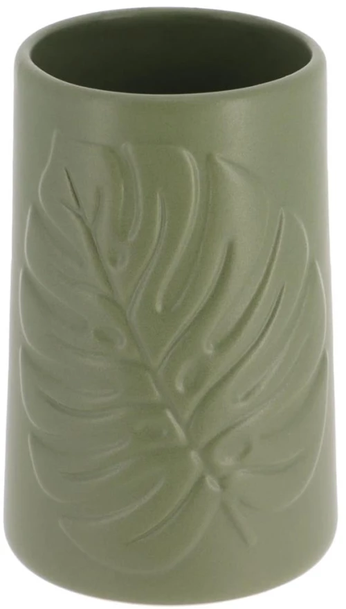 Ποτήρι κεραμικό χακί φύλλο