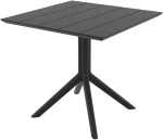 PARIS BLACK 80X80X74εκ. ΤΡΑΠΕΖΙ ΠΟΛ/ΝΙΟΥ