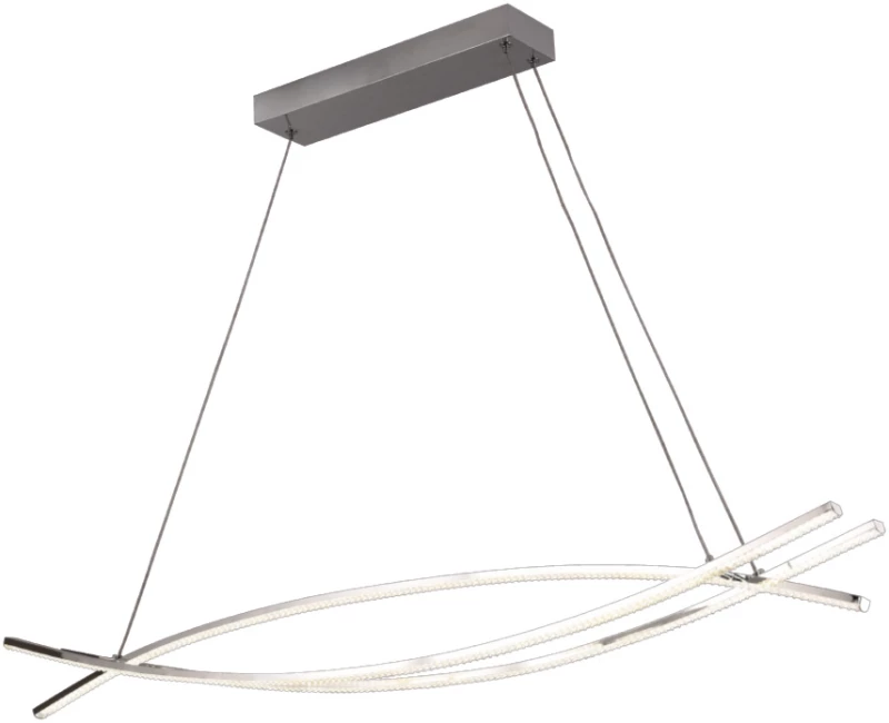 Inlight Κρεμαστό φωτιστικό LED 75W 3CCT (by switch on base) σε χρώμιο D:120cm (6093-Chrome)