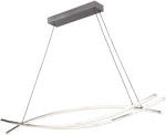 Inlight Κρεμαστό φωτιστικό LED 75W 3CCT (by switch on base) σε χρώμιο D:120cm (6093-Chrome)