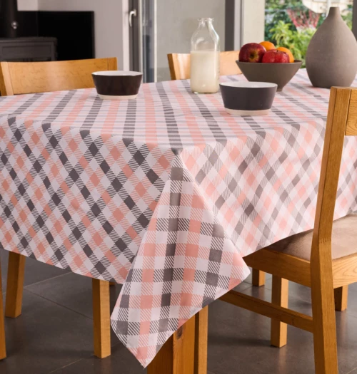 Τραπεζομάντηλα Κουζίνας Quadri - Peach, 140x220cm