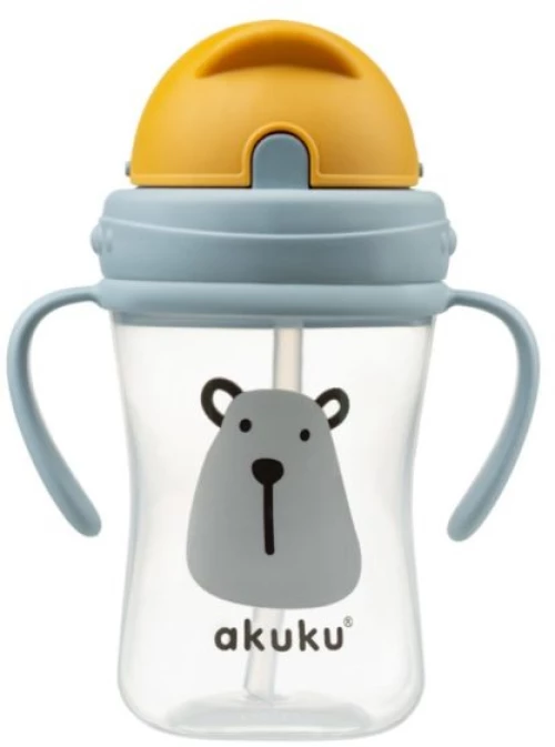 Akuku Ποτηράκι με καλαμάκι 300 ml Bear A0203