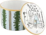 Ginori 1735 Porcelain Cylindrical Box Profumi Luchino Rain Rock Creek