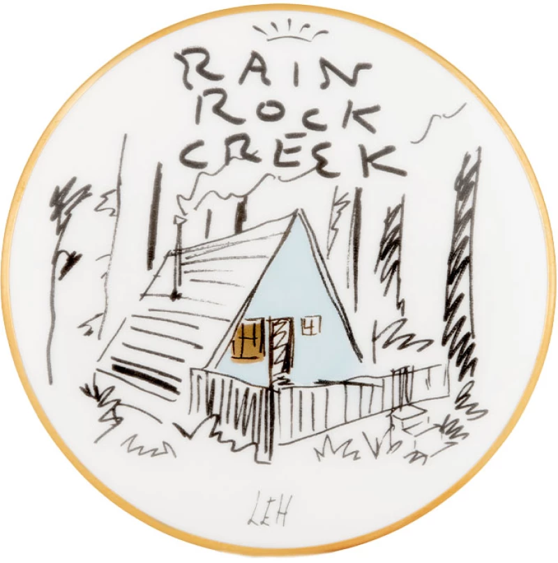 Ginori 1735 Porcelain Cylindrical Box Profumi Luchino Rain Rock Creek