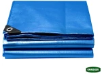 GRASHER Αδιάβροχος Μουσαμάς - Τέντα 5x8m 120gr/m² Με Κρίκους Μπλέ