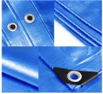 GRASHER Αδιάβροχος Μουσαμάς - Τέντα 5x8m 120gr/m² Με Κρίκους Μπλέ