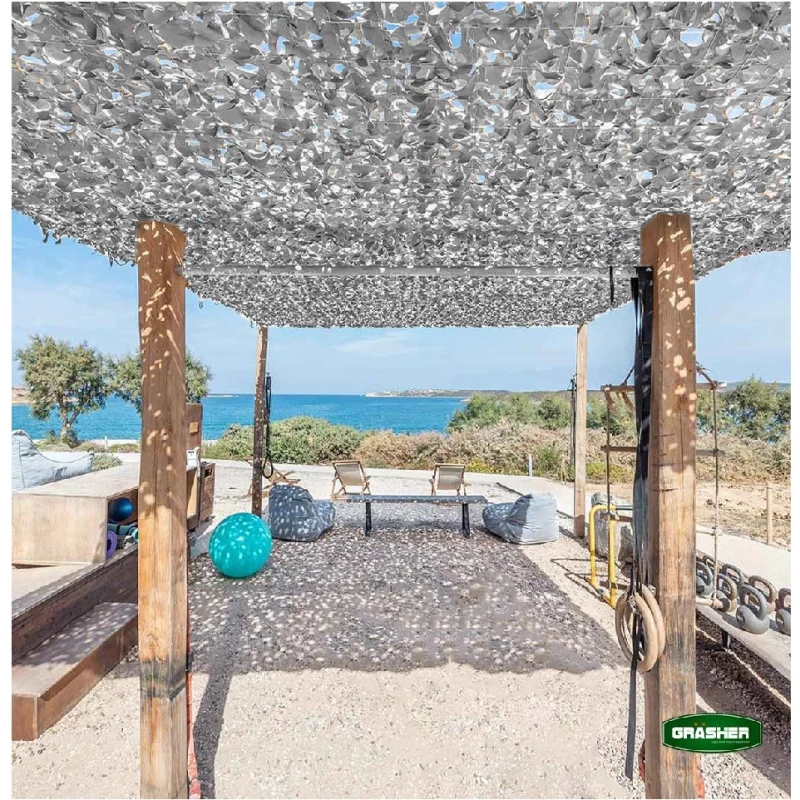 GRASHER Δίχτυ Παραλλαγής 4x6m Γκρί