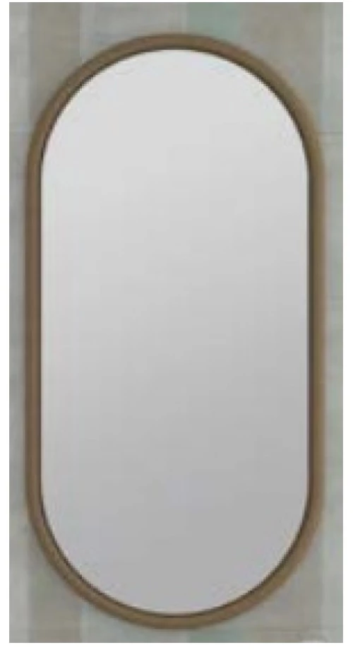 Ivy Oval Καθρέπτης Μπάνιου 50x100cm Μπρονζέ
