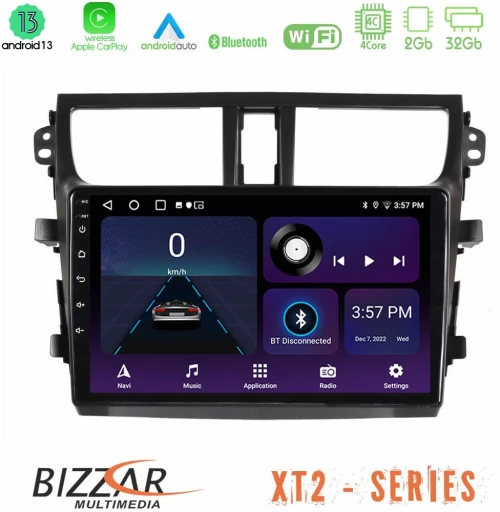 Bizzar XT2 Series Suzuki Celerio 2014-2020 4Core Android13 2+32GB Navigation Multimedia Tablet 9″