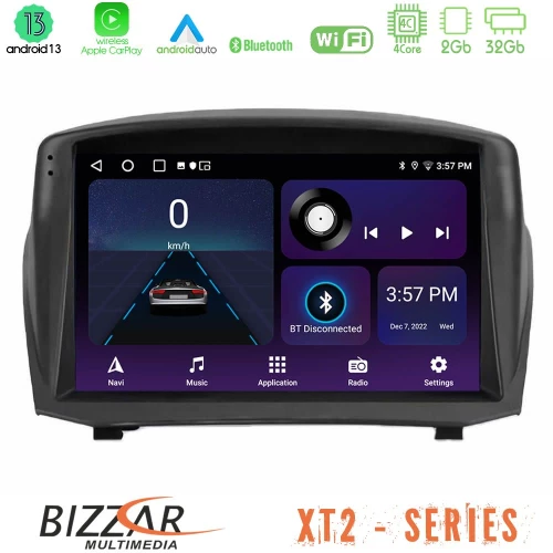 Bizzar XT2 Series 4Core Android13 2+32GB Ford Fiesta 2008-2012 Navigation Multimedia Tablet 9" (Oem Style)