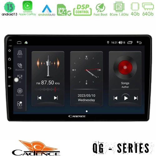 Cadence QG Series 8Core Android13 4+64GB Navigation Multimedia Tablet 10"