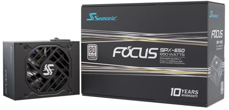 Seasonic FOCUS SPX 650 650W Τροφοδοτικό Υπολογιστή Full Modular 80 Plus Platinum (FOCUS-SPX-650)