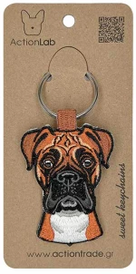 Action Lab Κεντητό Μπρελόκ Σκύλου Boxer 4,5x6cm
