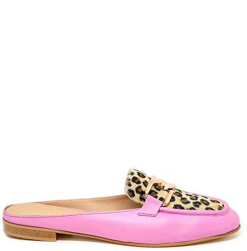Bigshoes GA1150-17 Δερμάτινο Mule Ροζ