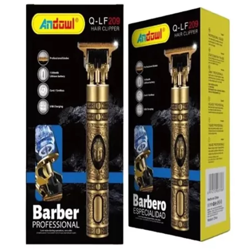 Andowl Q-LF209 Επαναφορτιζόμενη Κουρευτική Μηχανή Χρυσή