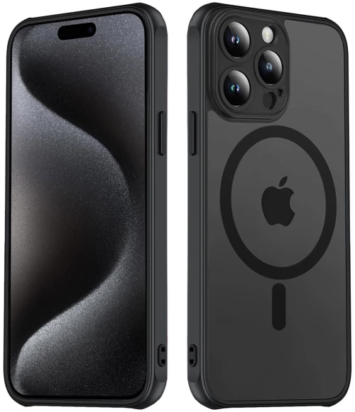 Hybrid Θήκη Σιλικόνης Με Magsafe & Metal Camera Lens Protection iPhone 12 Μαύρη