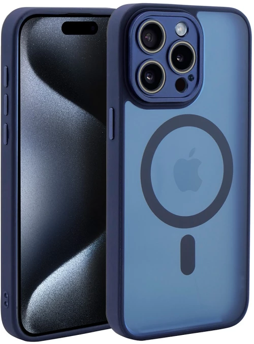 Hybrid Θήκη Σιλικόνης Με Magsafe & Metal Camera Lens Protection iPhone 14 Pro Μπλε