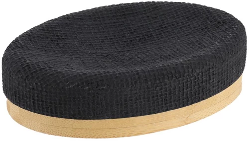 Σαπουνοθήκη polyresin μαύρο με bamboo