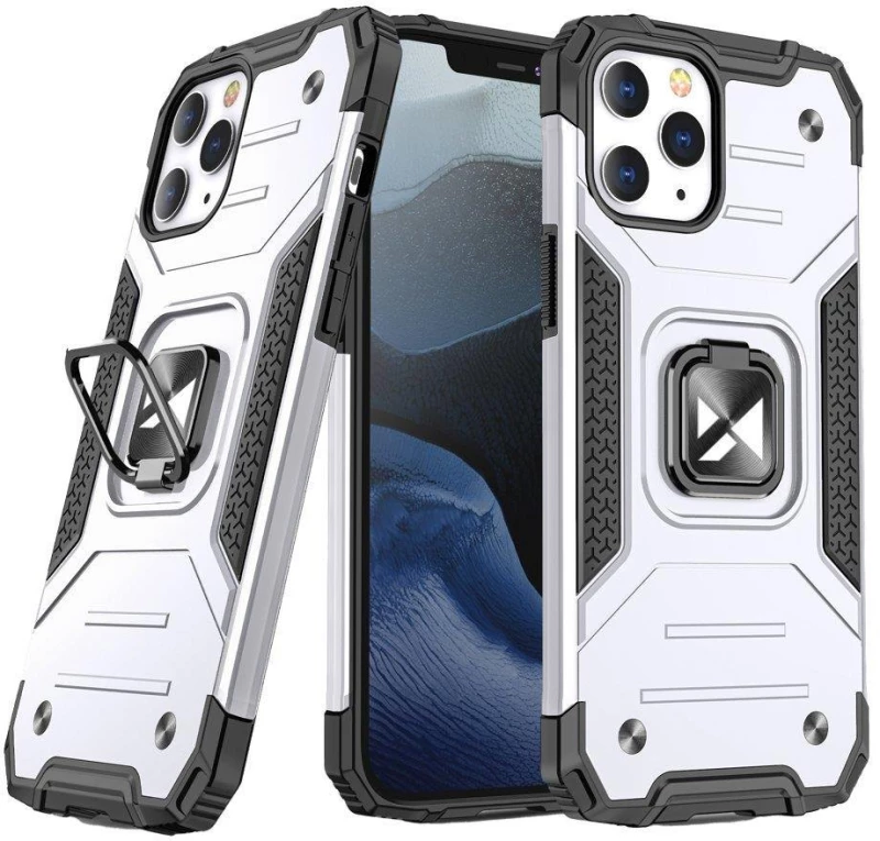 Ring Armor Case Kickstand Xiaomi Poco M3 Pro Ασημί