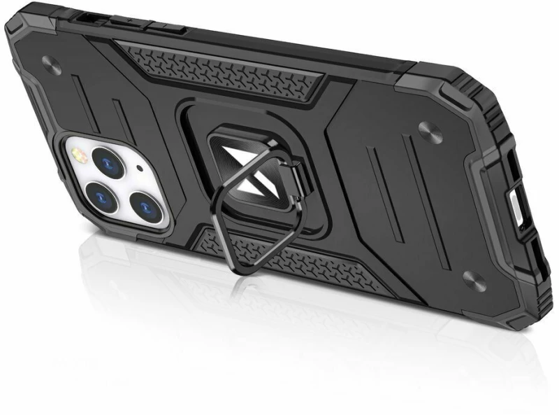 Ring Armor Case Kickstand Xiaomi Poco M3 Pro Ασημί