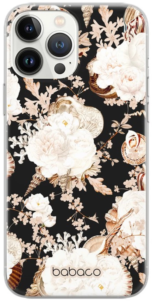 Babaco® Flowers Print Θήκη για iPhone 15 Pro Max- Black