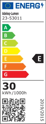 Adeleq Σποτ Ράγας Μονό Ρυθμιζόμενο 20-60° LED 30W 230V 4000K Μαύρο 23-53011