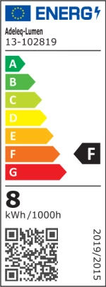 Adeleq Λάμπα LED GU10 8W Ντιμαριζόμενη 38° 4000k Λευκό 13-102819