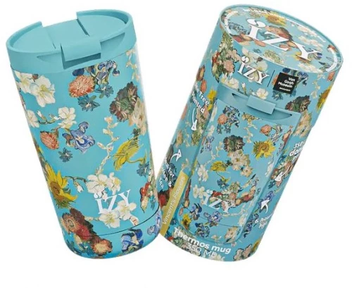 Izy Bottles Θερμός – Ποτήρι Για Καφέ 350ml Vincent's Flowers Πολύχρωμο ZY5794