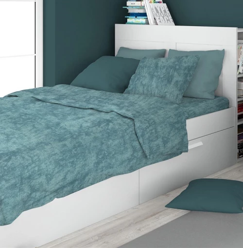 Σεντόνι Μονό (160x240) Premium Shadow 616 Petrol βαμβακερό DimCol