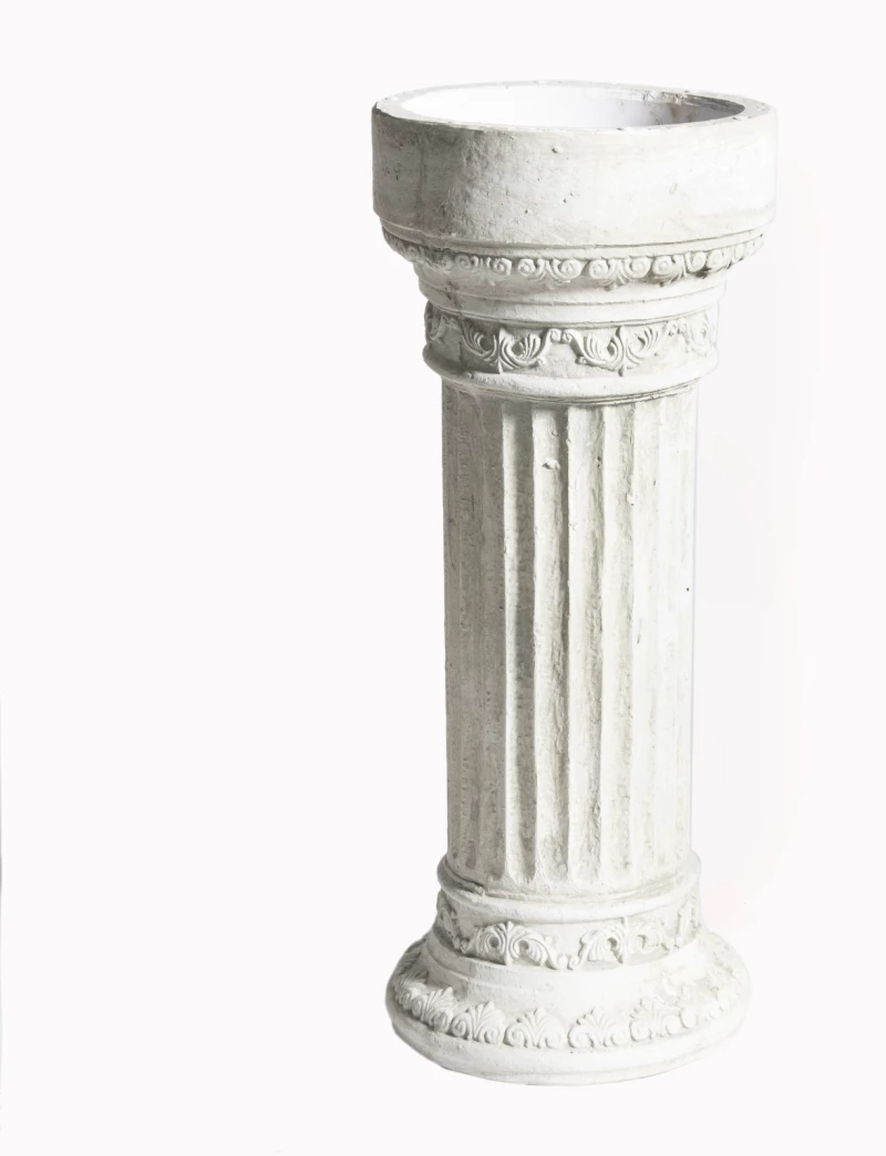 Supergreens Ανθοστήλη Τσιμεντένια Μπεζ 35x35x86 εκ.