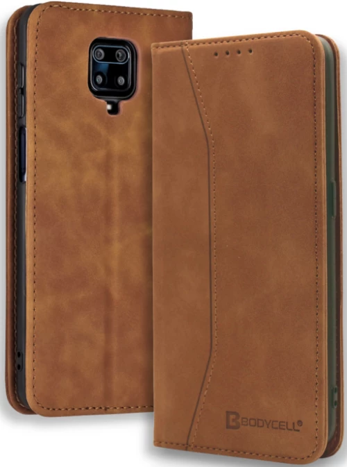 Bodycell Θήκη - Πορτοφόλι Xiaomi Redmi Note 9S / 9 Pro / 9 Pro Max - Brown (5206015059742)