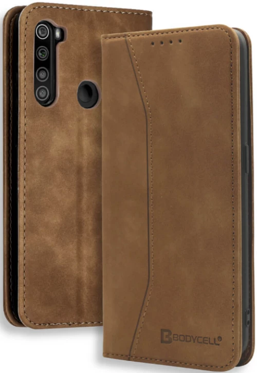 Bodycell Θήκη - Πορτοφόλι Xiaomi Redmi Note 8 / Note 8 2021 - Brown (5206015059520)